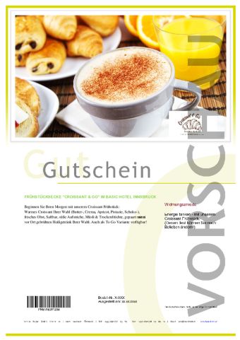 Croissant Frühstück im Basic Hotel Innsbruck